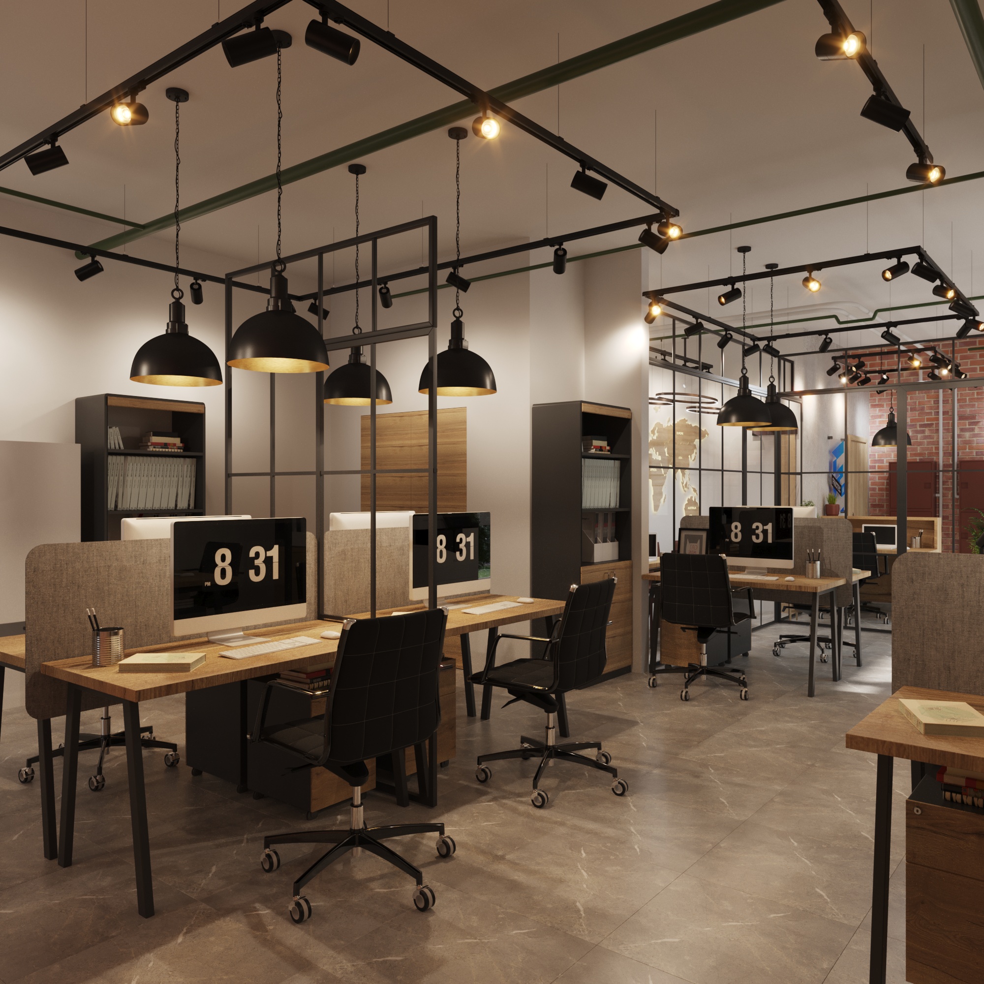 Дизайн-проект офиса в стиле loft